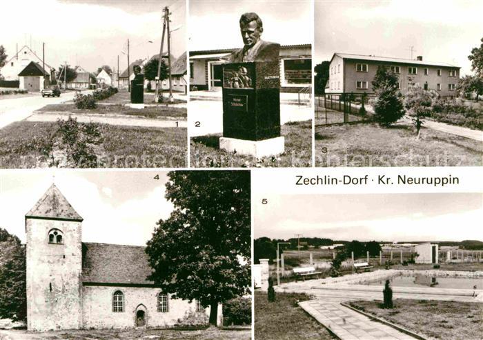 Zechlin  Rheinsberg Ostprignitz-Ruppin Brandenburg Teilansicht Scholochow Bueste