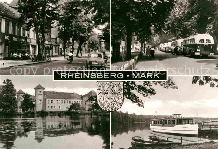 Rheinsberg Strasse der Jugend Markt Schloss jetzt Diabetiker Sanatorium Dampfera