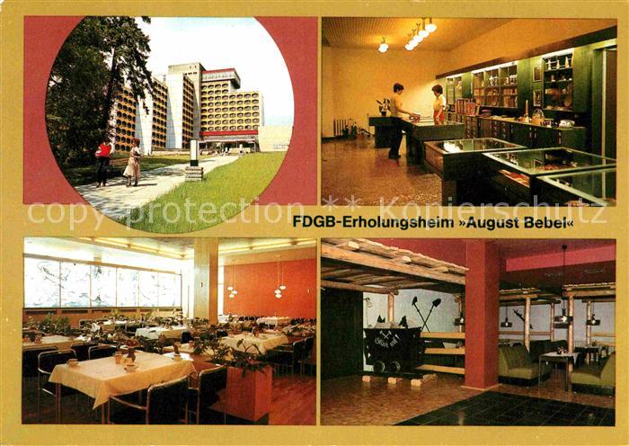 Friedrichroda FDGB Erholungsheim August Bebel Souvenir Basar Restaurant Bar