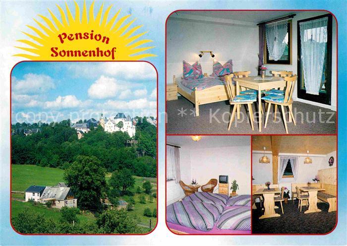 Schoenbrunn Wolkenstein Erzgebirge Teilansicht Pension Sonnenhof