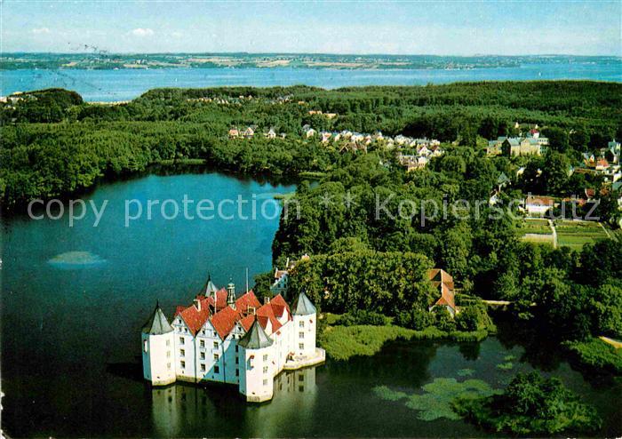 Gluecksburg Ostseebad Wasserschloss Flensburger Foerde Fliegeraufnahme