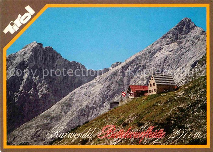 Bettelwurfhuette mit Blick auf den Rosskopf Grosser Lafatscher Karwendelgebirge