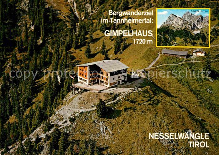 Nesselwaengle Tirol Gimpelhaus Bergwandern im Tannheimertal Fliegeraufnahme