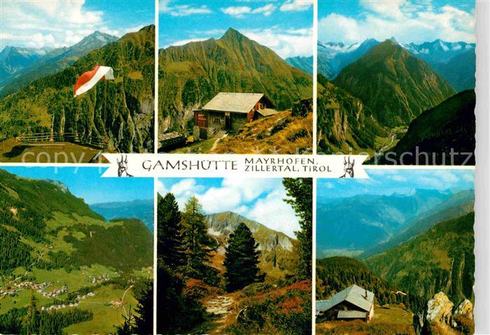 Gamshuette mit Tristner Gruenberg Brandbergkolm Alpenpanorama
