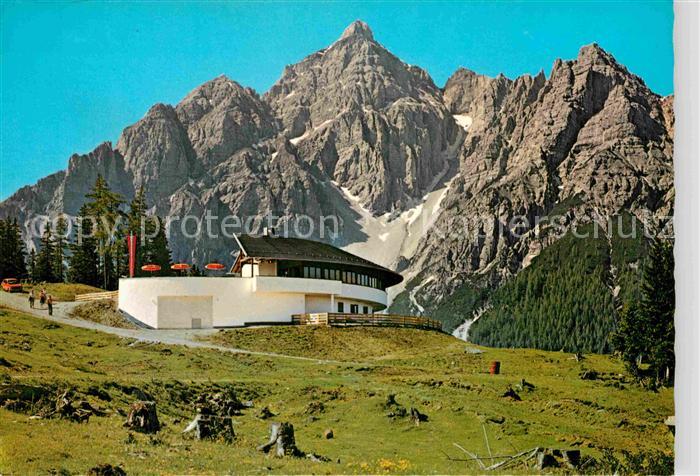 Mieders Tirol Serles Lifte Panoramarestaurant Blick gegen Serles Stubaier Alpen