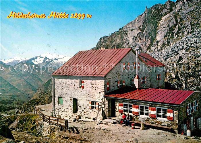 Hildesheimer Huette Berghaus Stubaier Alpen gegen Oetztaler Wildspitze