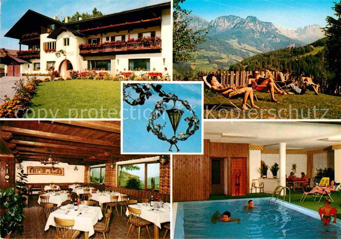Steinegg Karneid Suedtirol Pension Steineggerhof Restaurant Hallenbad Liegewiese