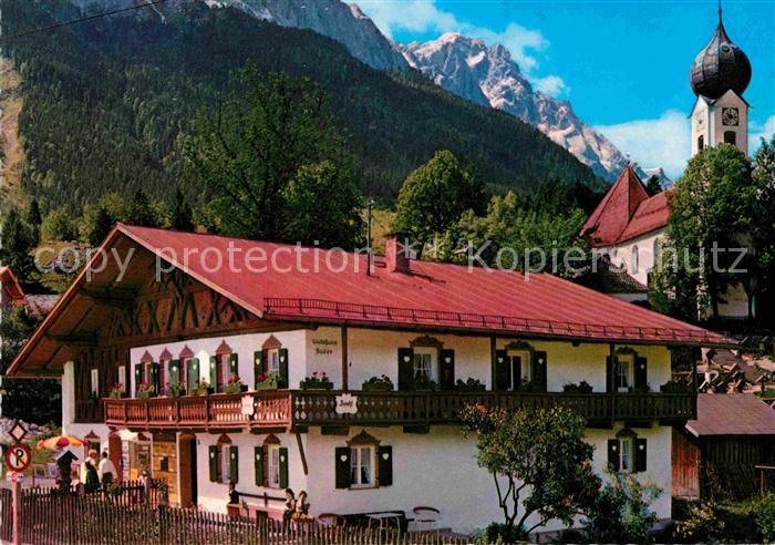 Grainau Gaestehaus Bader Blick zur Zugspitze
