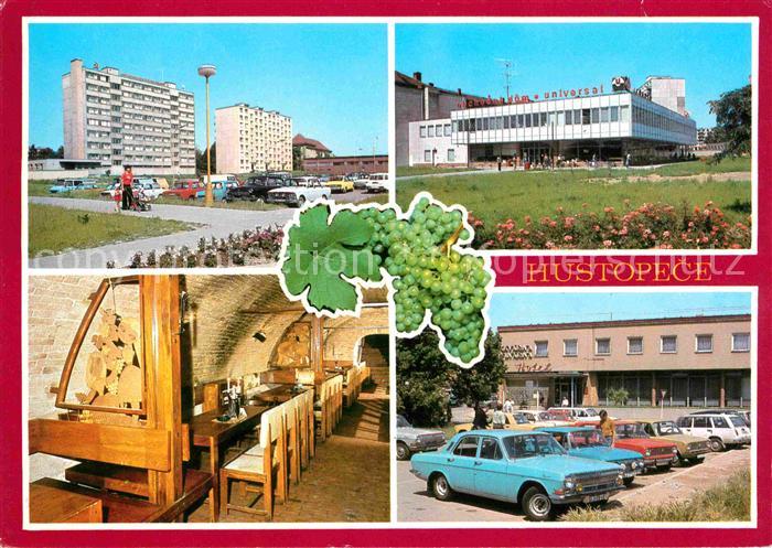 Hustopece Auspitz Nova vystavba Obchodni dum Universal Vinny sklep U erbu Hotel