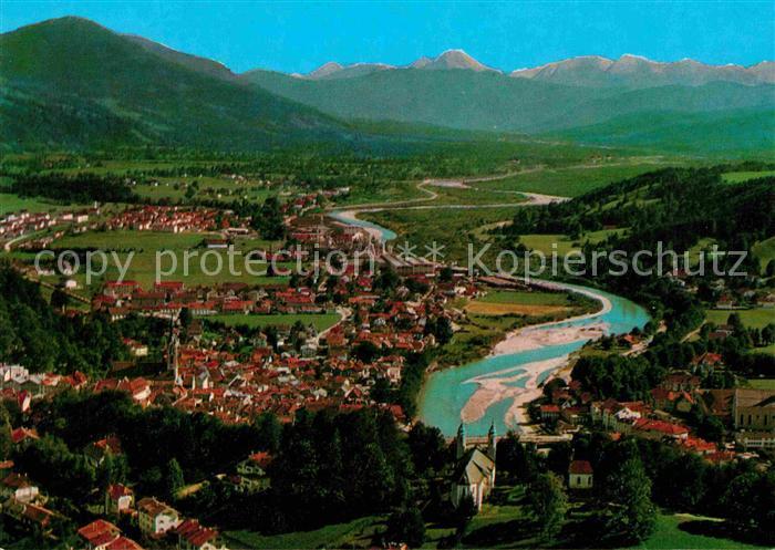 Bad Toelz Alpenpanorama Fliegeraufnahme