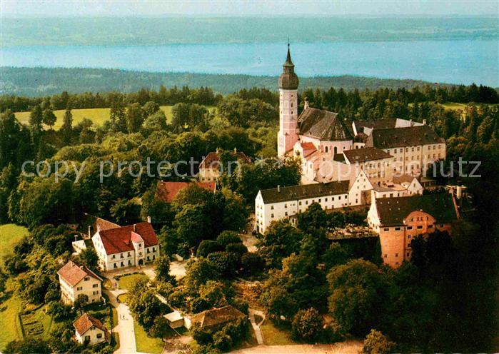 Andechs Kloster am Ammersee Fliegeraufnahme