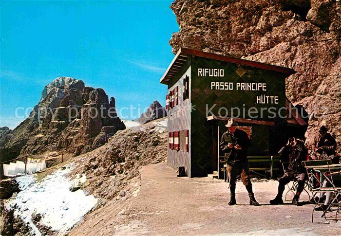 Pozza di Fassa Rifugio Passo Principe Huette Rosengartengruppe Dolomiten