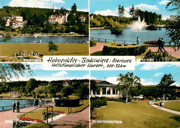 Hahnenklee-Bockswiese Harz Kuranlagen Kurteich Konzerthalle Promenade