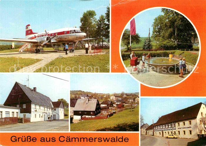 Caemmerswalde Schauflugzeug IL 18 Parkanlage Brunnen Gaststaette