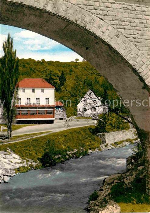 Irrel Hotel Restaurant Irreler Muehle Brueckenpartie am Bach
