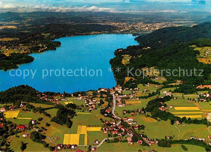 Reifnitz Woerthersee Fliegeraufnahme mit Woerthersee Klagenfurt Kaernten