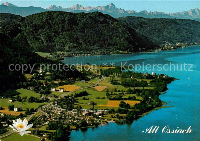 Ossiach Fliegeraufnahme am Ossiacher See Ideal Camping Lampele und Feriendorf