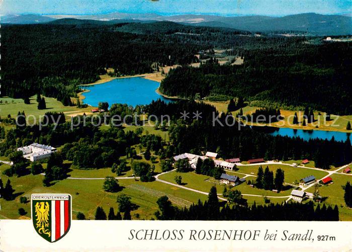 Sandl Fliegeraufnahme Schloss Rosenhof Teich Hinterglamalerei