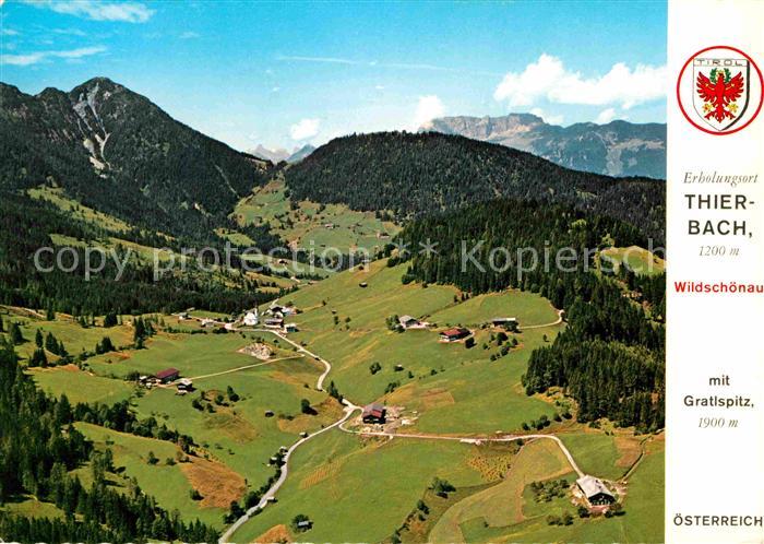 Thierbach Wildschoenau Fliegeraufnahme Rofangebirge  mit Gratlspitz