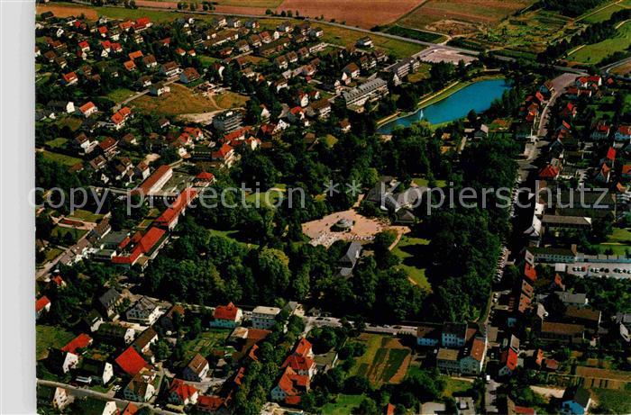 Horn-Bad Meinberg Fliegeraufnahme Partie am Park im Teutoburger Wald