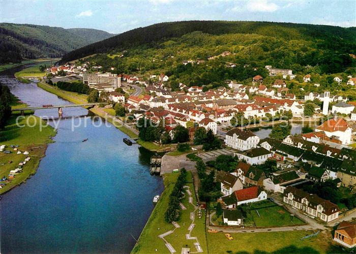 Bad Karlshafen Fliegeraufnahme Hugenotten-Museum Restaurant Cafe Auberge des Cev