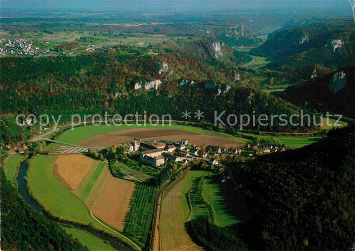 Beuron Donautal Fliegeraufnahme Erzabtei Richtung Sigmaringen
