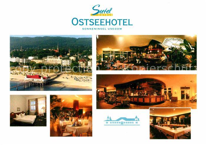 Heringsdorf Ostseebad Usedom Seetel-Hotel Pommerscher-Hof Strand Seebruecke