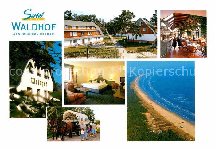 Heringsdorf Ostseebad Usedom Seetel-Hotel Pommerscher-Hof Strand Fliegeraufnahme