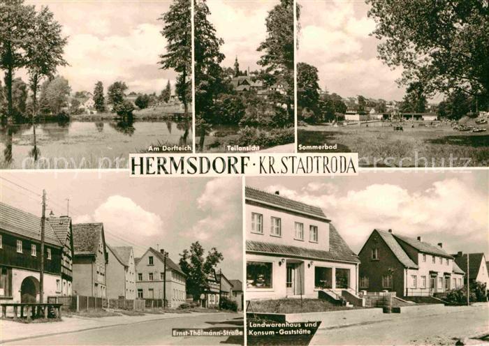 Hermsdorf Thueringen Dorfteich Ernst-Thaelmann-Strasse