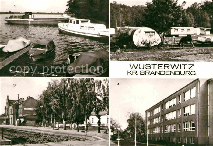 Wusterwitz Brandenburg Camping Grosser Wusterwitzer See Bahnhof Schule