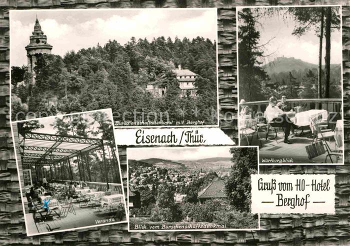 Eisenach Thueringen Hotel Bergfried Blick vom Burschenschaftsdenkmal Wartburgbli