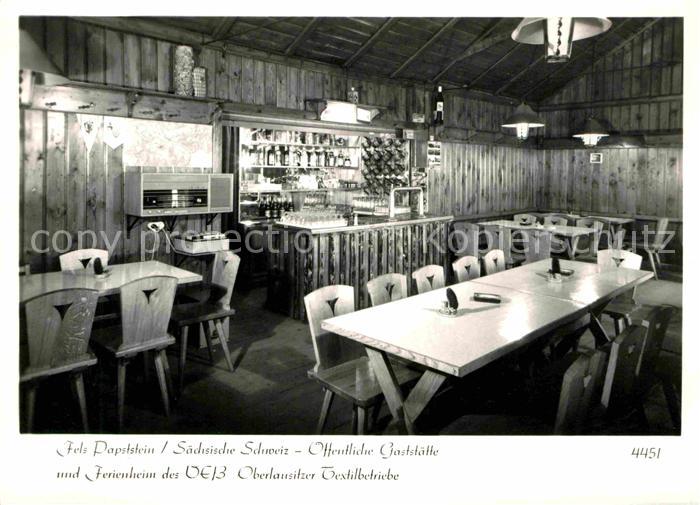 Koenigstein Saechsische Schweiz Fels Papststein Restaurant Ferienheim VEB Oberla