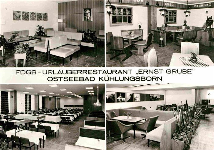 Kuehlungsborn Ostseebad Restaurant Ernst Grube Foyer Bauernstube Klubraum