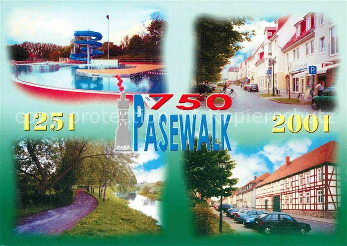 Pasewalk Mecklenburg Vorpommern Lindenbad Ueckerpromenade Ueckerstrasse Gruenstr