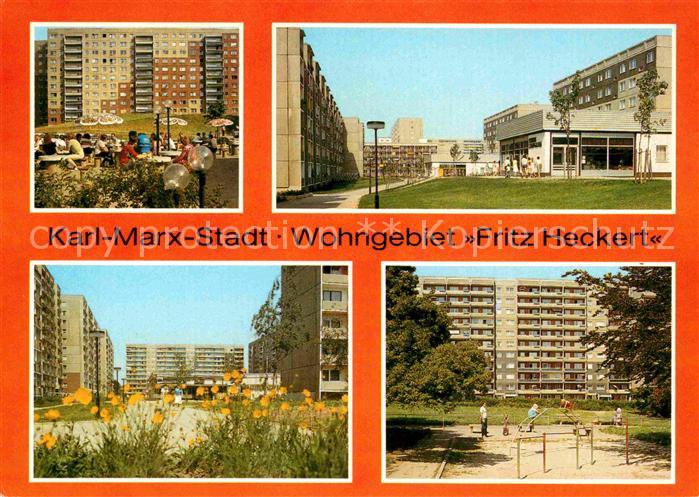 Karl-Marx-Stadt Wohngebiet Fritz Heckert Spielplatz