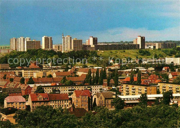 Neubrandenburg Ensemble Alt- und Neubau Fliegeraufnahme