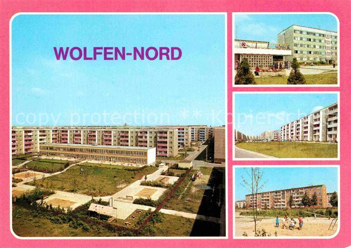 Wolfen Bitterfeld  Neubauviertel Nord Strasse der Jugend Spielplatz