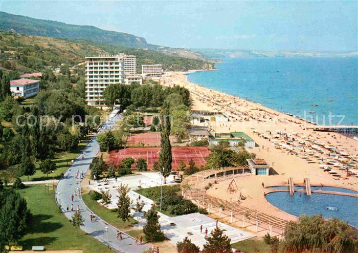 Slatni Pjasazi Hotel Morskoto Oko Strand Luftbild
