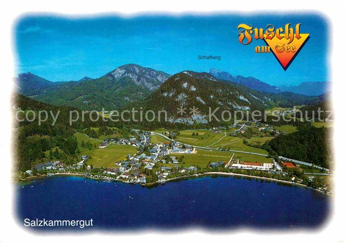 Fuschl See Salzkammergut Schafberg Luftaufnahme