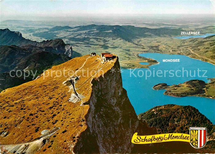 Mondsee Salzkammergut Schafsberg Zellersee Luftaufnahme