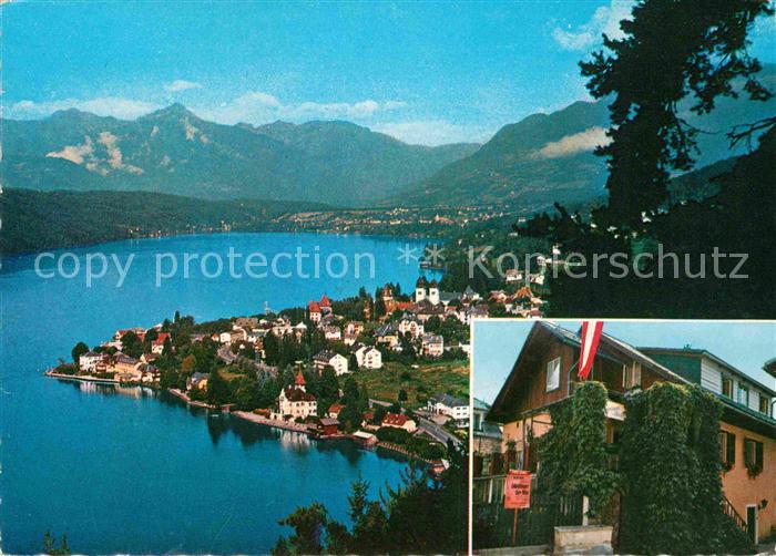 Millstatt Millstaettersee Fruehstueckpension Florianstoeckl Luftaufnahme