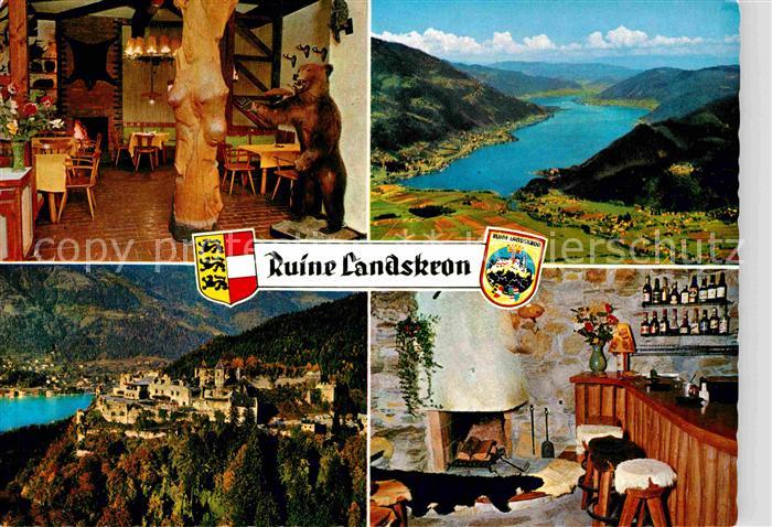 Landskron Kaernten Burgruine Schenke Panorama