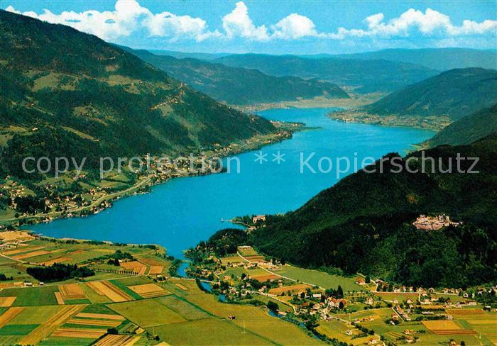 Ossiachersee Luftaufnahme Ruine Landskron