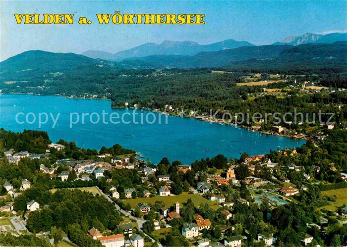 Velden Woerthersee Luftaufnahme Karawanken