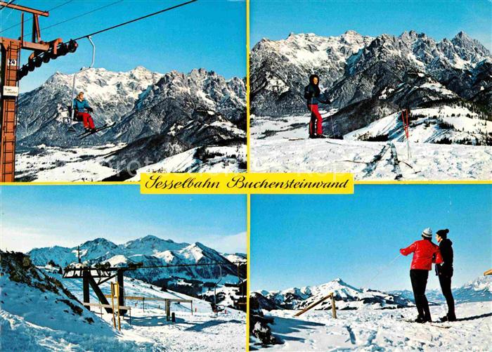 Kitzbuehel Tirol Pillerseetal Sesselbahn Buchensteinwand Winter Ski