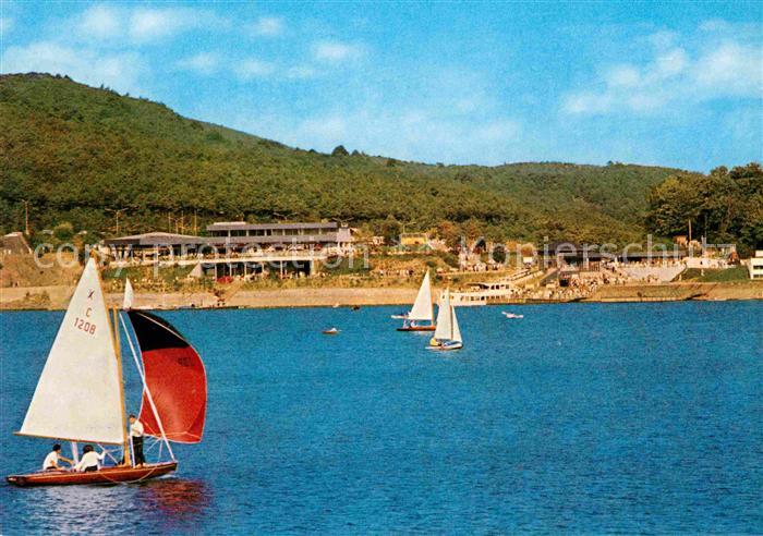 Heimbach Eifel Seehof Gaststaette Segelboote Rurtalsperre