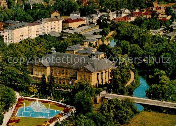 Bad Kissingen Fliegeraufnahme Regentenbau Rosengarten und Saale