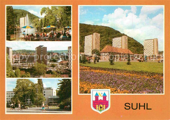 Suhl Thueringer Wald TerrassenCafe am Interhotel Thueringen Tourist mit Centrum