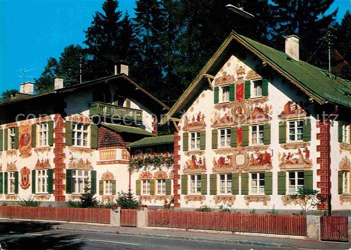 OBERAMMERGAU Bayern Kinderheim Haensel und Gretel bemaltes Haus