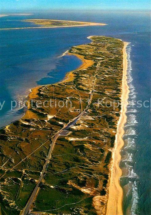 SYLT Insel Schleswig-Holstein Fliegeraufnahme Suedteil mit Hoernum und Amrum